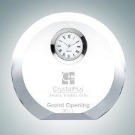 Circle Silver Clock
