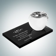 Apple with Smoke Glass Base