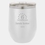 Polar Camel Vacuum White Insulated Stemless Wine Tumbler with Lid, 12oz