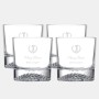 Round Golf Glass 4pc Set, 9oz